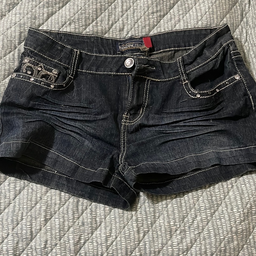 Dark Blue Denim Shorts